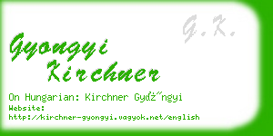 gyongyi kirchner business card